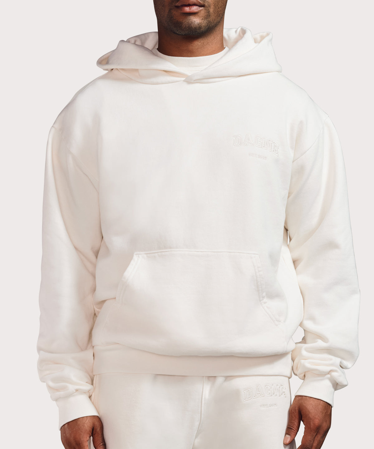 Varsity Logo Hoodie in Moonbeam, 4X - Image 10